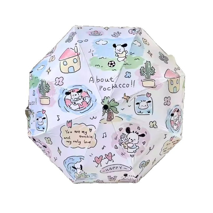 Ladies' folding umbrella with playful character design Bowlift