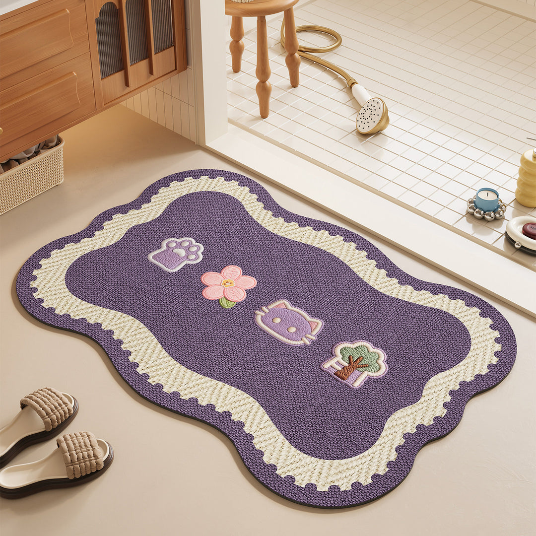 Decorative Plush Bath Mat