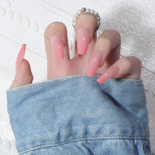 Long Acrylic Ombre Press-On Nails Bowlift