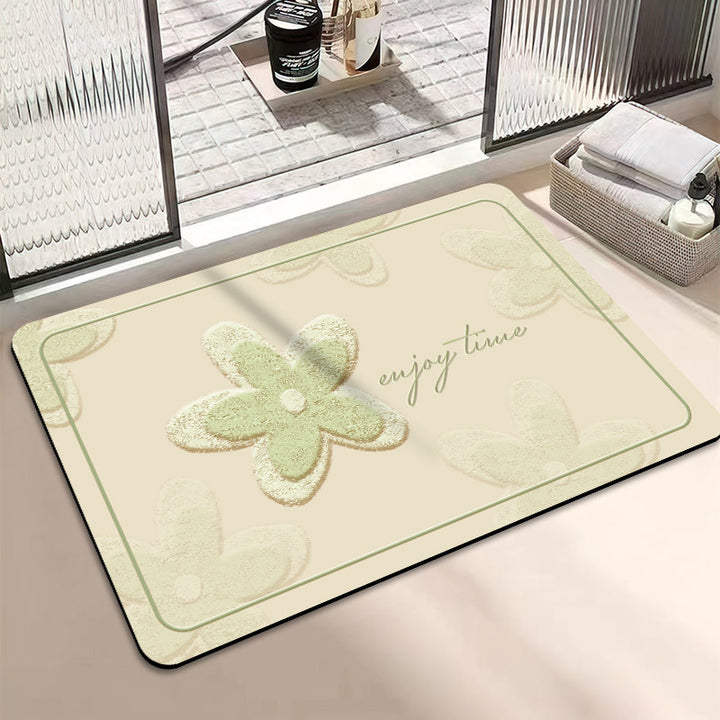 Chic Inspirational Floral Bath Mat