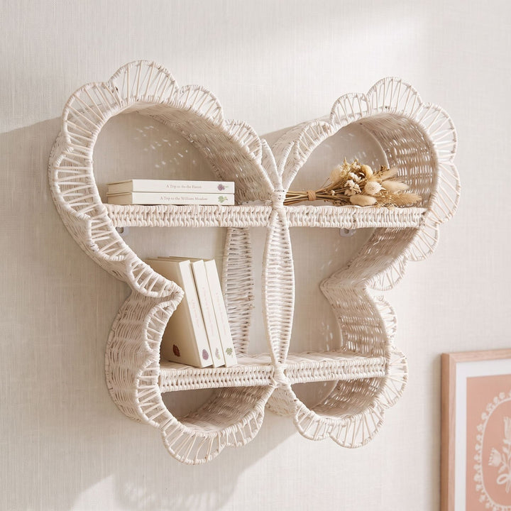 Playful wall shelf in butterfly design Bowlift