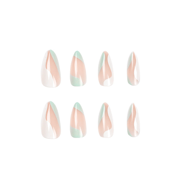 Artificial nail extensions with stylish design Bowlift