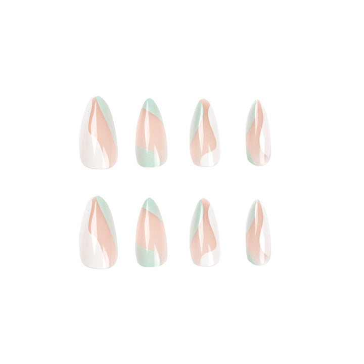 Artificial nail extensions with stylish design Bowlift