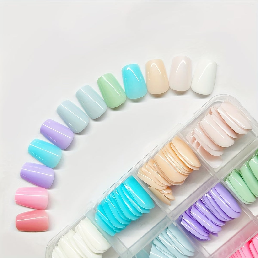 Press-On Nail Art Set with Assorted Shapes and Finishes Bowlift
