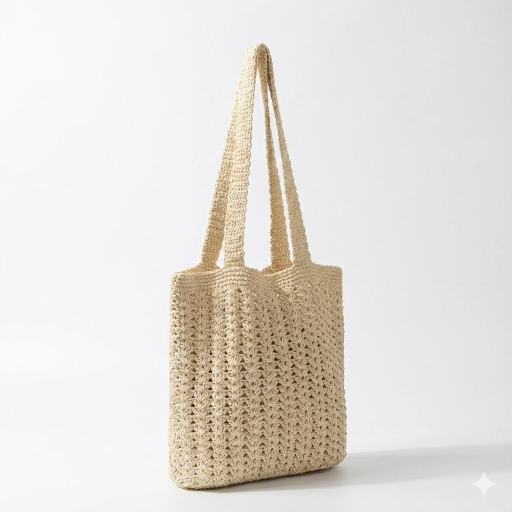 Handcrafted Shopping Bag Made of Fine Natural Material Bowlift