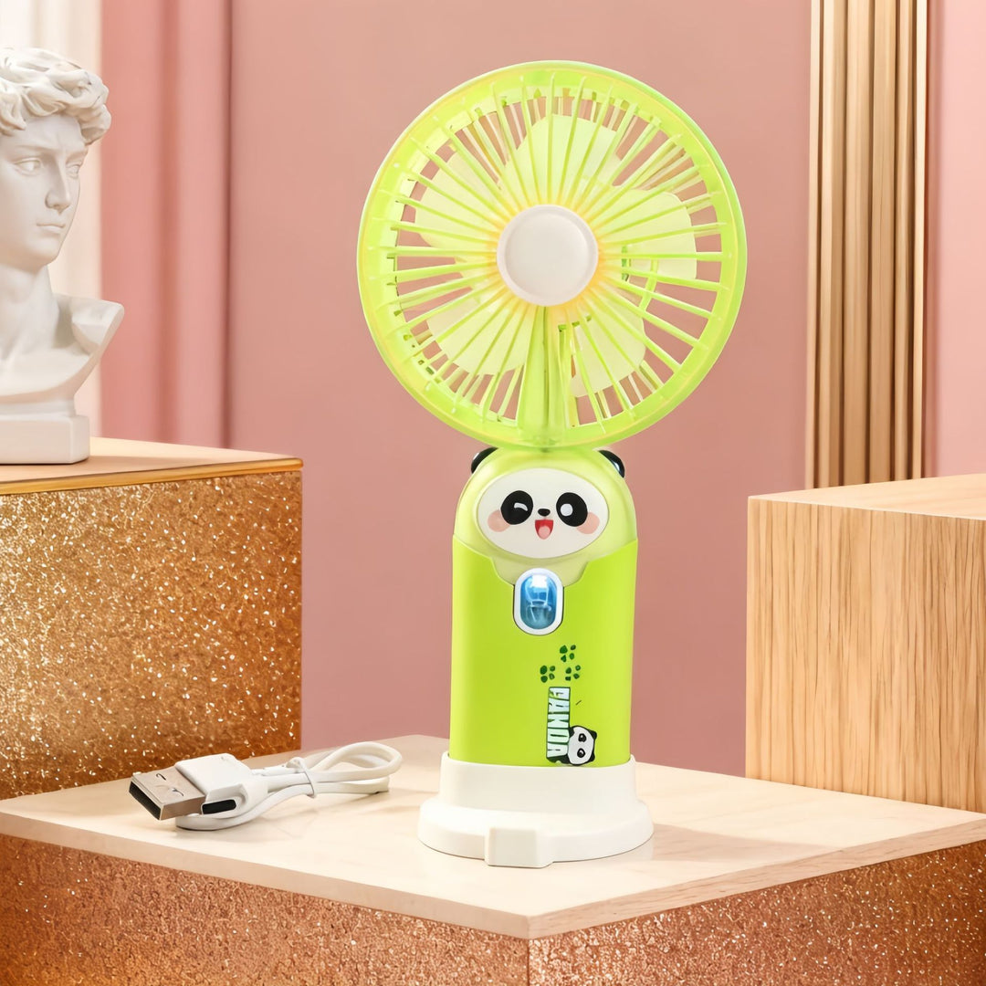 Women Portable Mini Fan with USB Charging Function and Flexible Tilt Bowlift
