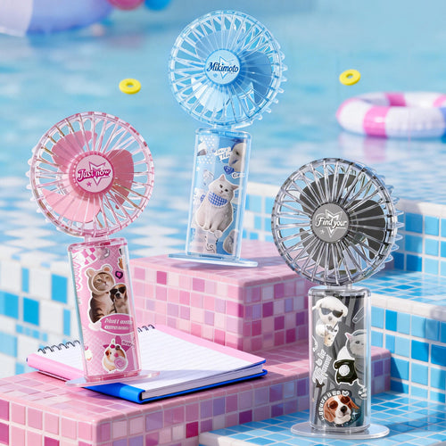 Ladies portable cooling fan with playful animal design Bowlift