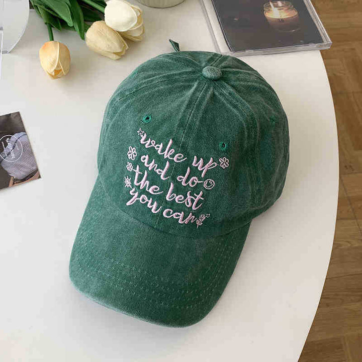 Women's Motivational Embroidered Cap Bowlift