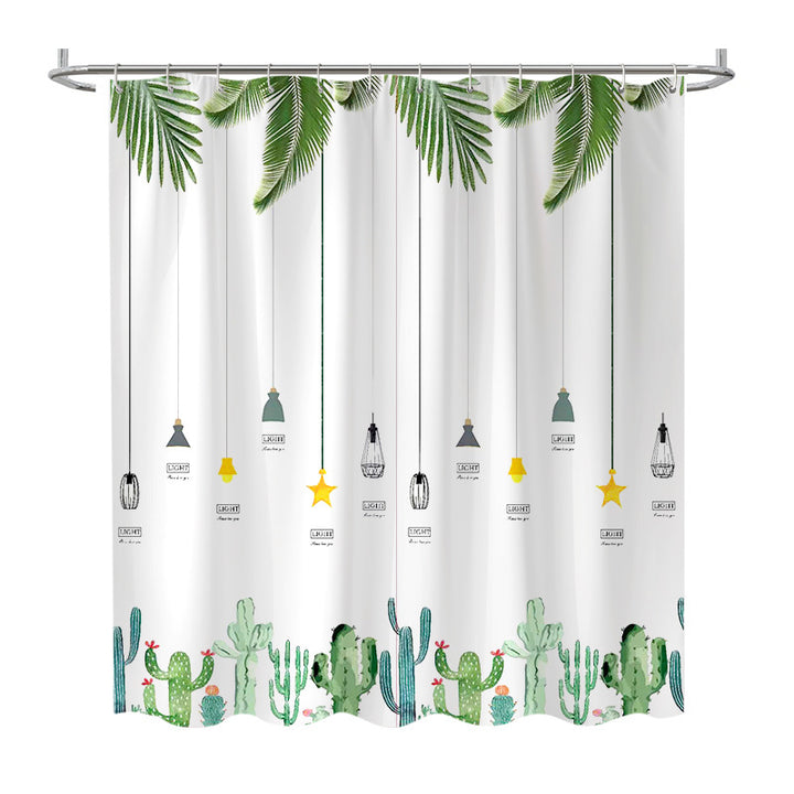 Tropical Garden Themed Shower Curtain Bowlift