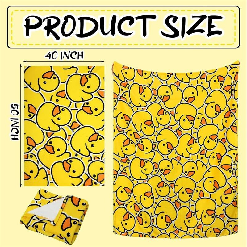Duck-Themed Cozy Fleece Blanket