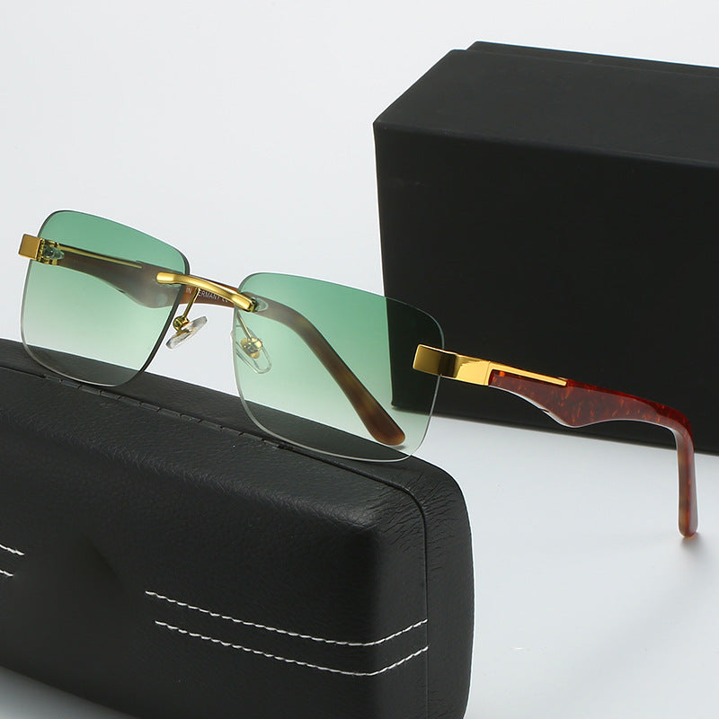 Women’s fashionable half-frame glasses with elegant metal and plastic mix Bowlift