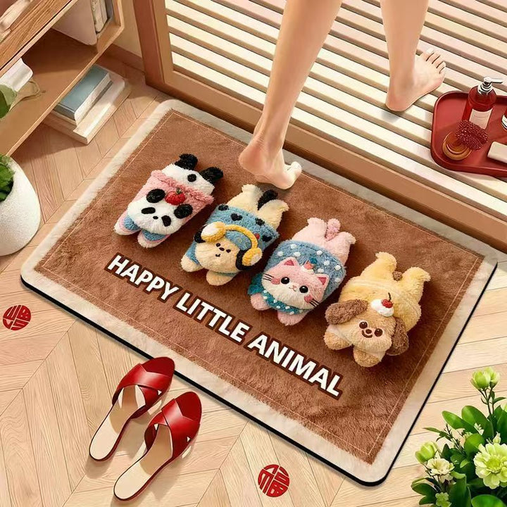 Cartoon-Themed Welcome Mat