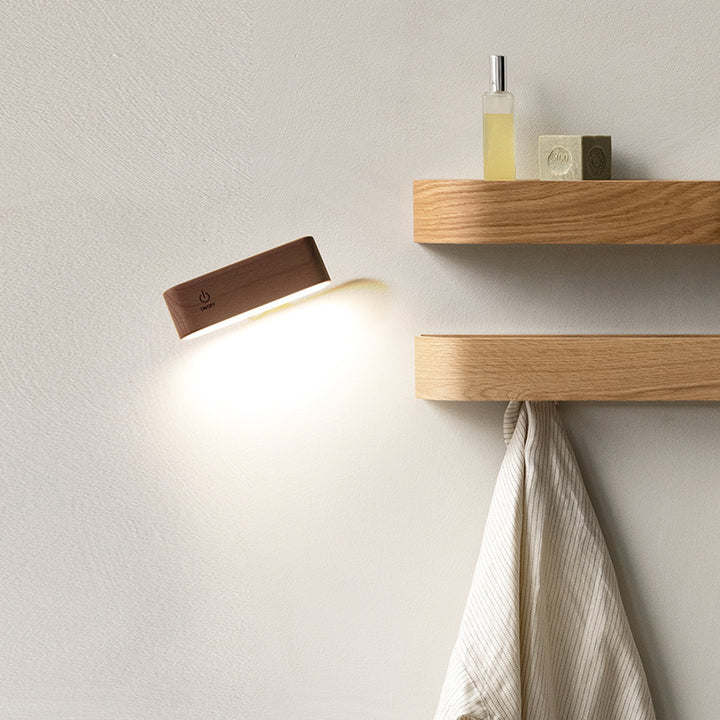 Walnut-Finish Magnetic LED Desk Task Lamp Bowlift