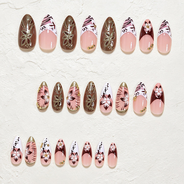 Artistic Long Stiletto Nail Design Bowlift