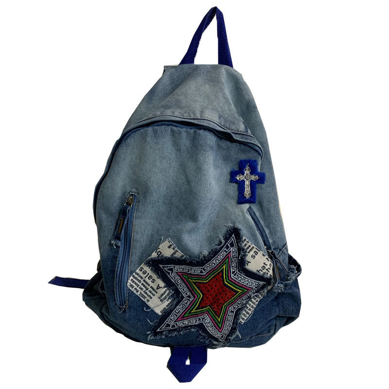 Artistic Denim School Backpack Bowlift