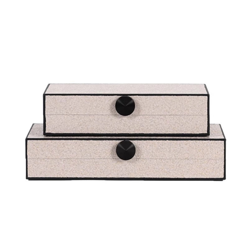 Decorative Storage Boxes with Elegant Braided Accents