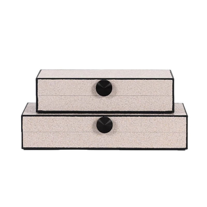 Decorative Storage Boxes with Elegant Braided Accents