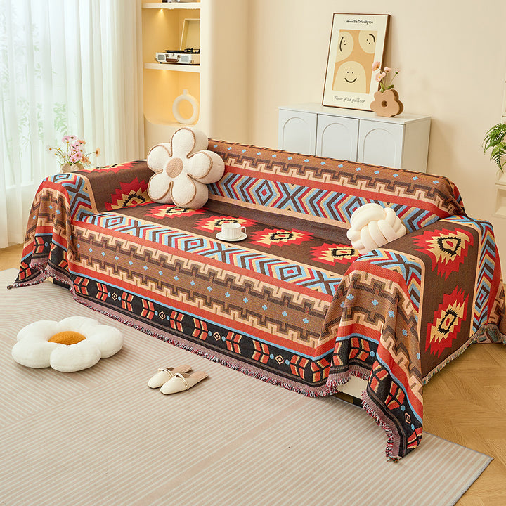 Decorative Geometric Pattern Sofa Throw Blanket