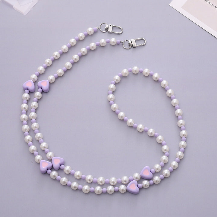 Heart-Embellished Beaded Eyewear Chain Bowlift