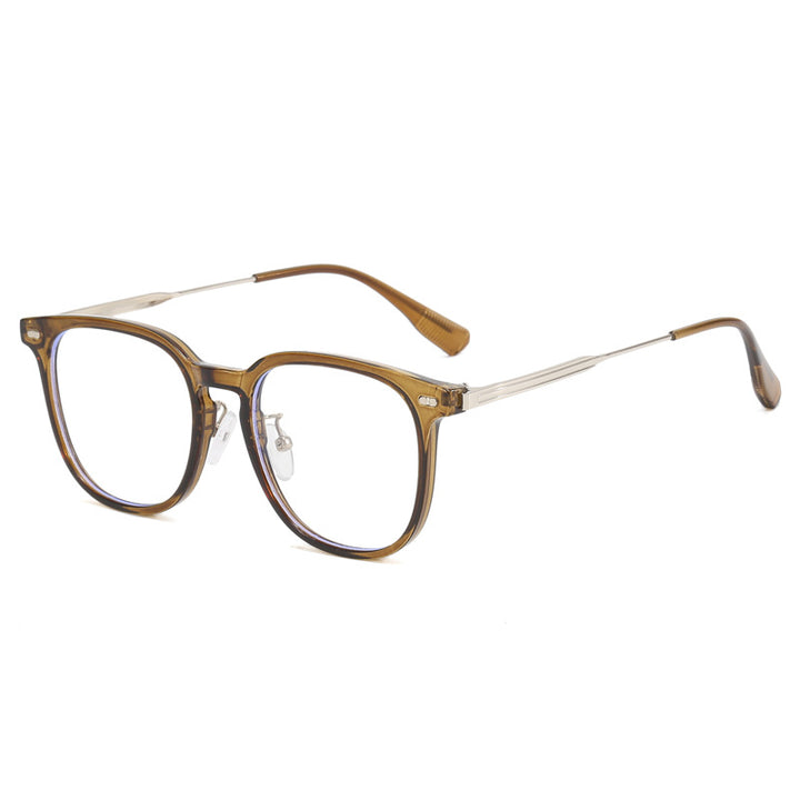 Women's clear rectangular glasses with delicate metal frame Bowlift