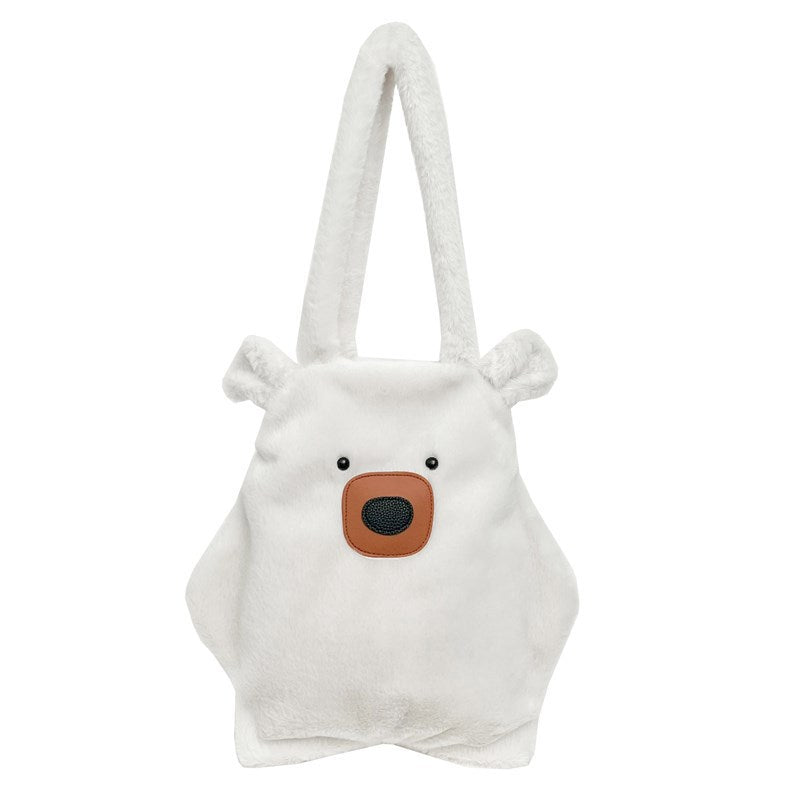 Plush Bear-Themed Tote Bag Bowlift