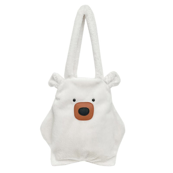 Plush Bear-Themed Tote Bag Bowlift