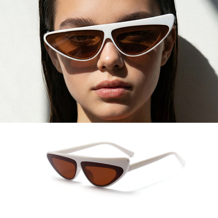 Women Cat-Eye Sunglasses with trendy asymmetrical design Bowlift