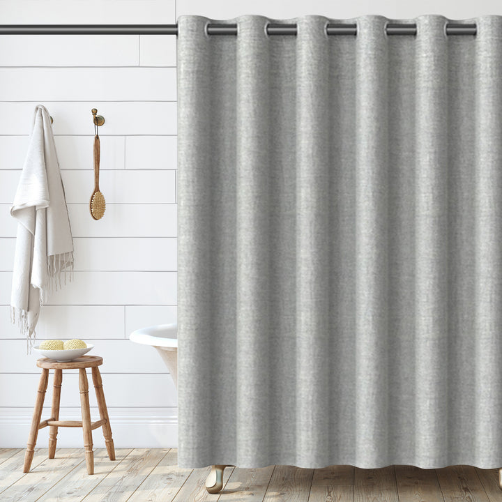 Textured Fabric Shower Curtain Bowlift 1784802088