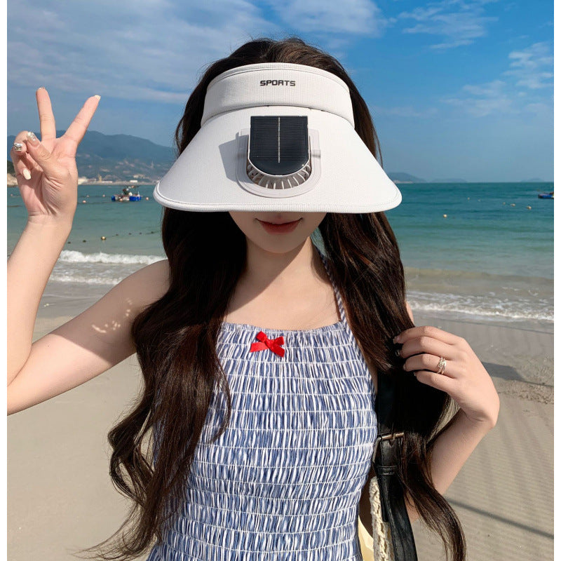 Adjustable sun visor for with integrated smartphone holder and UV protection Bowlift