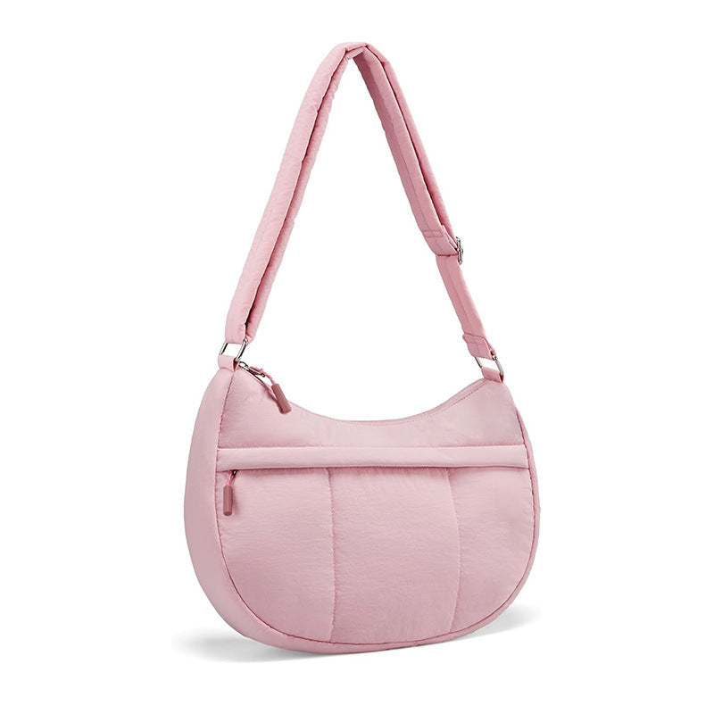 Fashionable shoulder bag with padded shoulder strap and multiple compartments Bowlift
