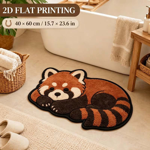 Playful Red Panda Bath Mat