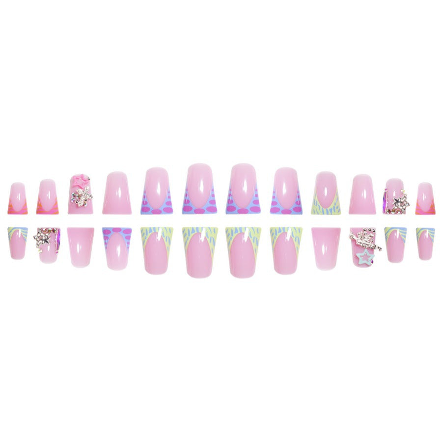 Decorative 3D Star-Embellished Nail Art Bowlift