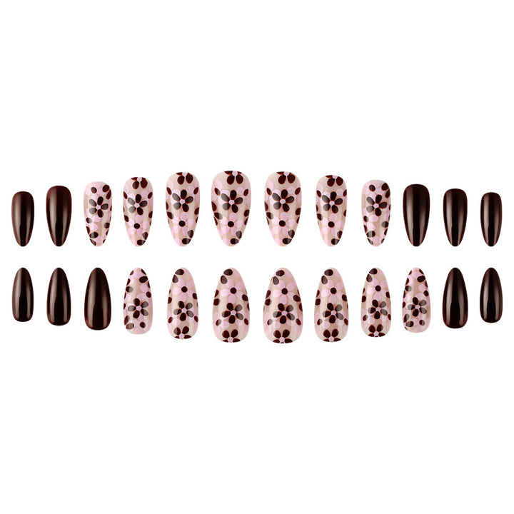 Floral Print Gel Nail Art Set Bowlift