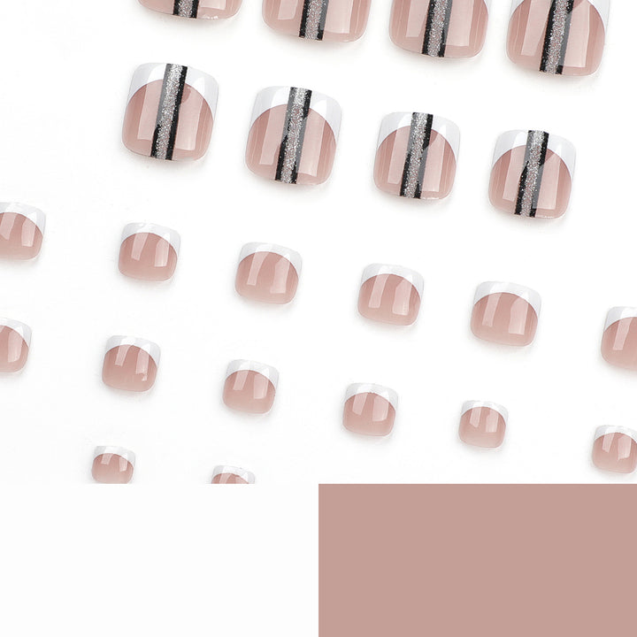 Artful toenail design with glamour accents Bowlift