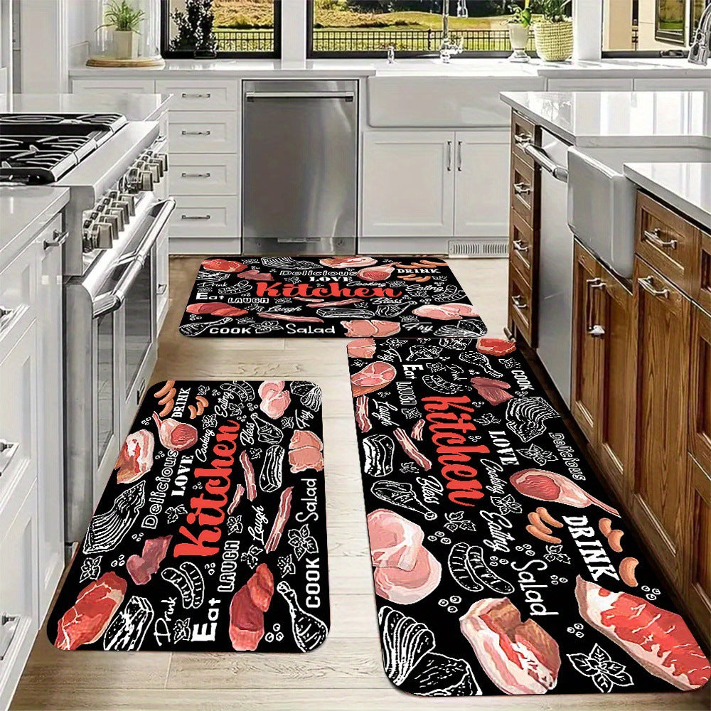 Money-Themed Anti-Fatigue Kitchen Mat