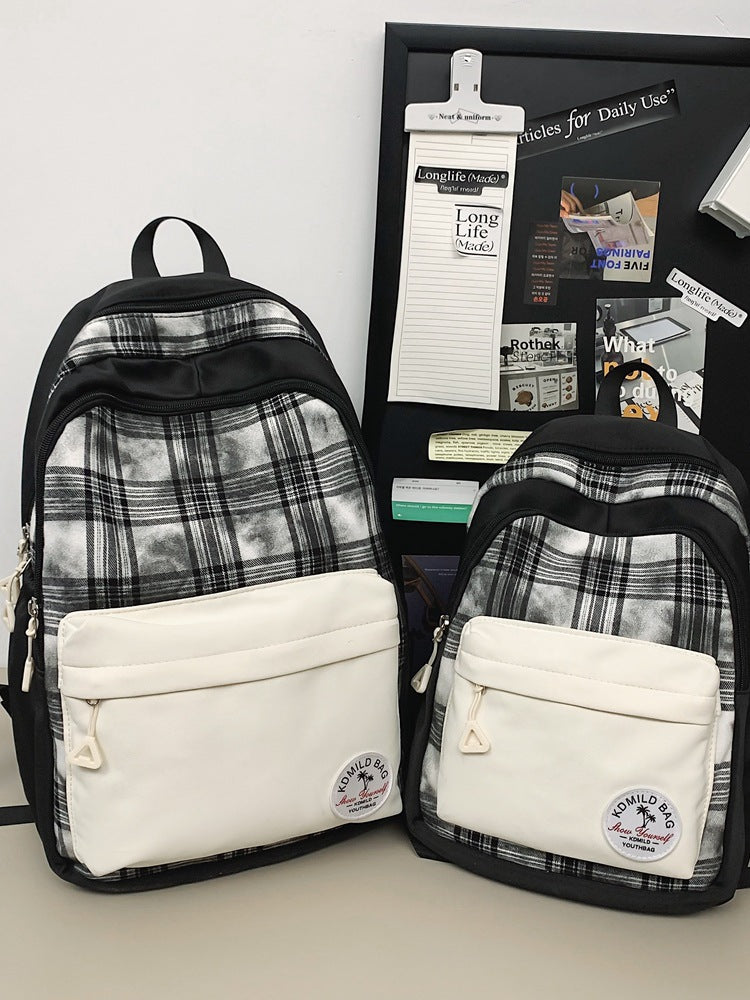Casual Plaid Backpack