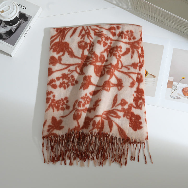 Women's Floral Patterned Scarf Bowlift