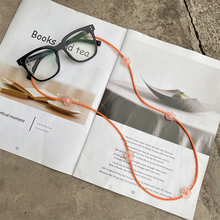 Floral Beaded Eyewear Chain Bowlift