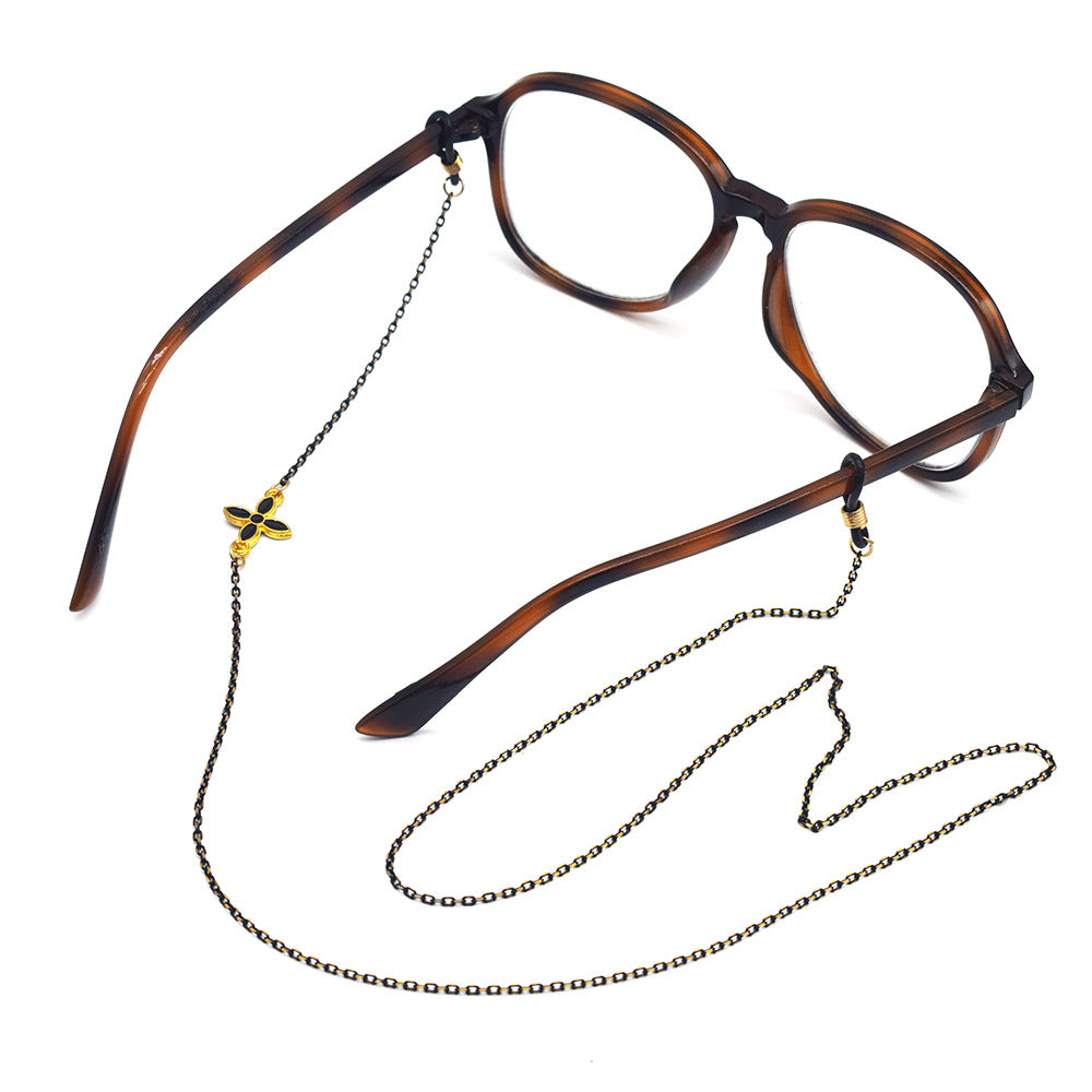 Chic Floral-Detail Eyewear Chain Bowlift