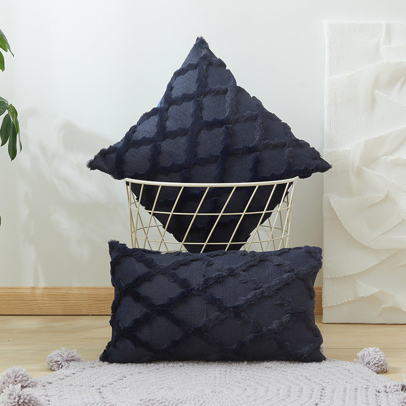 Textured Fringe Decorative Throw Pillow