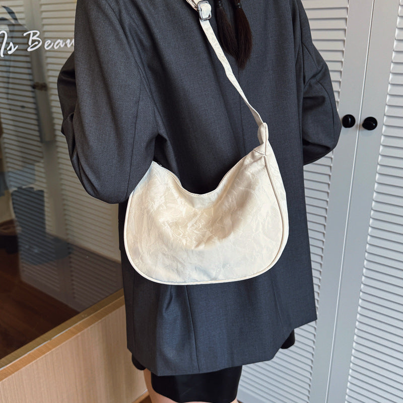 Contemporary Soft Leather Shoulder Bag Bowlift