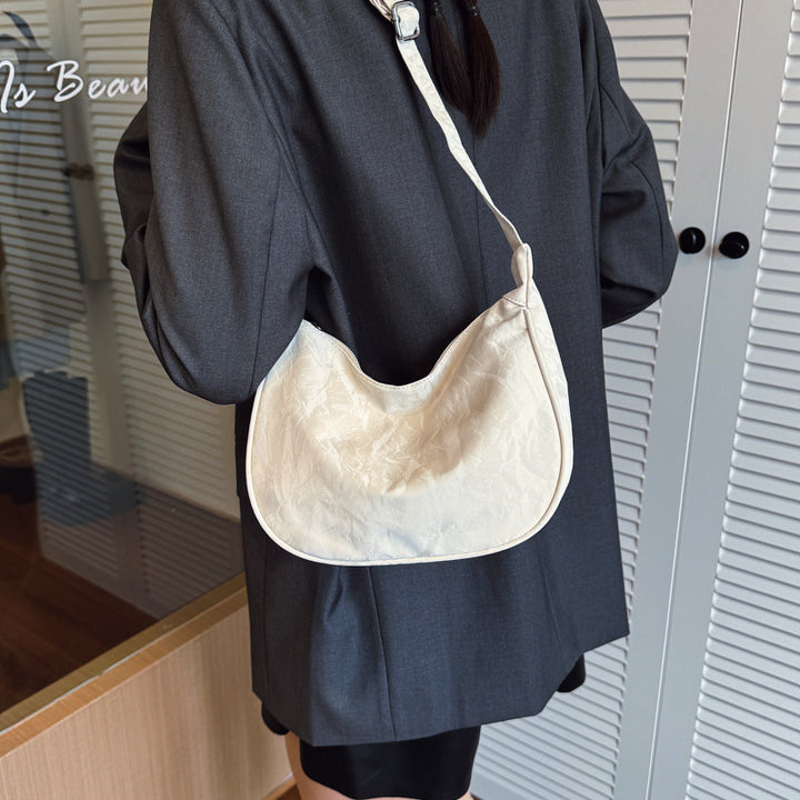 Contemporary Soft Leather Shoulder Bag Bowlift