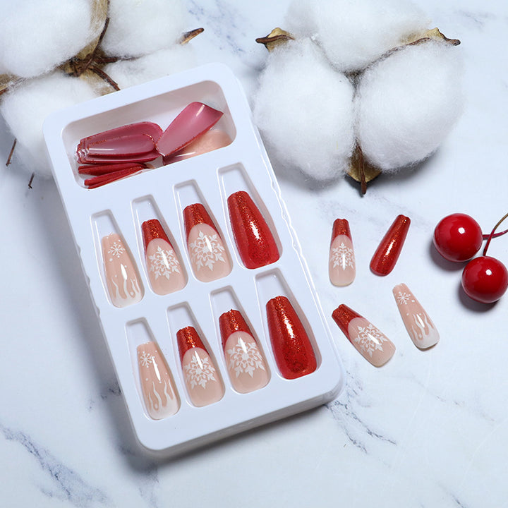 Artistic Glitter Press-On Nail Set Bowlift