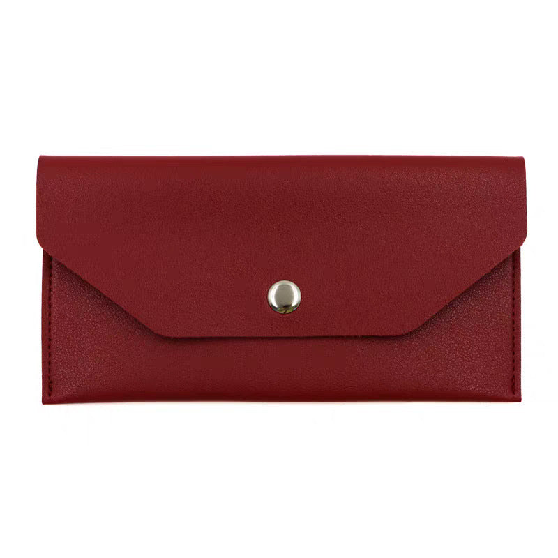 Leather Envelope Sunglasses Case with Snap Closure Bowlift