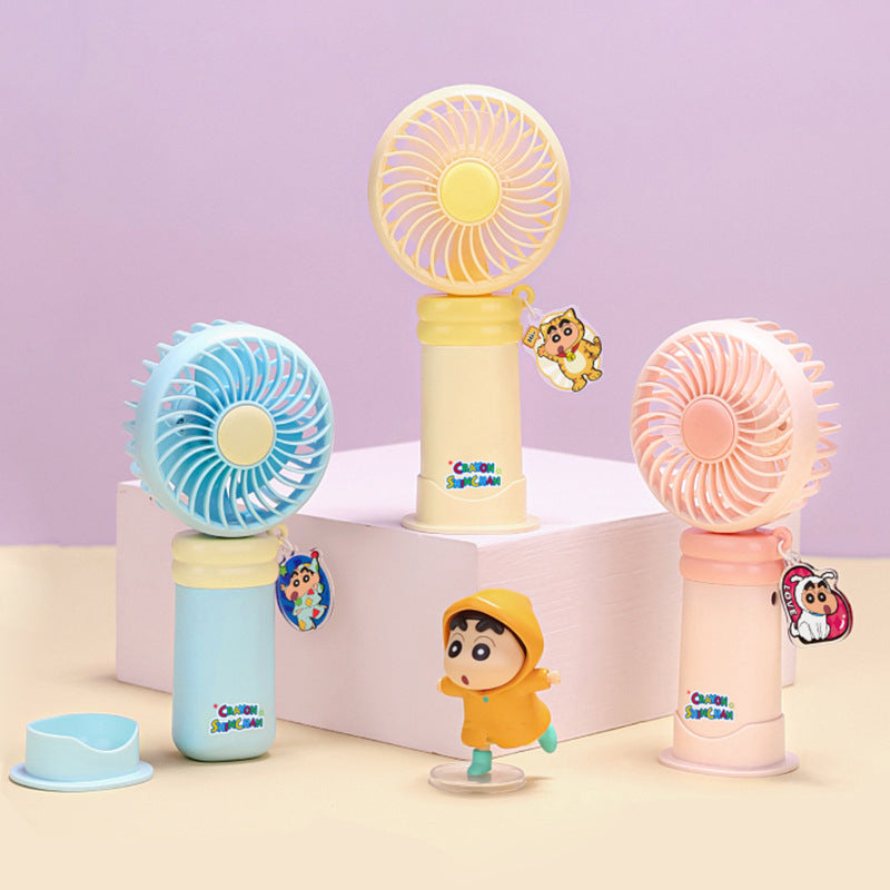 Ladies wearable handheld fan with playful dog design Bowlift