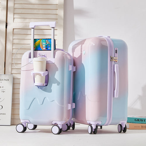 Unisex Lightweight Impact-Resistant Carry-On Suitcase Bowlift