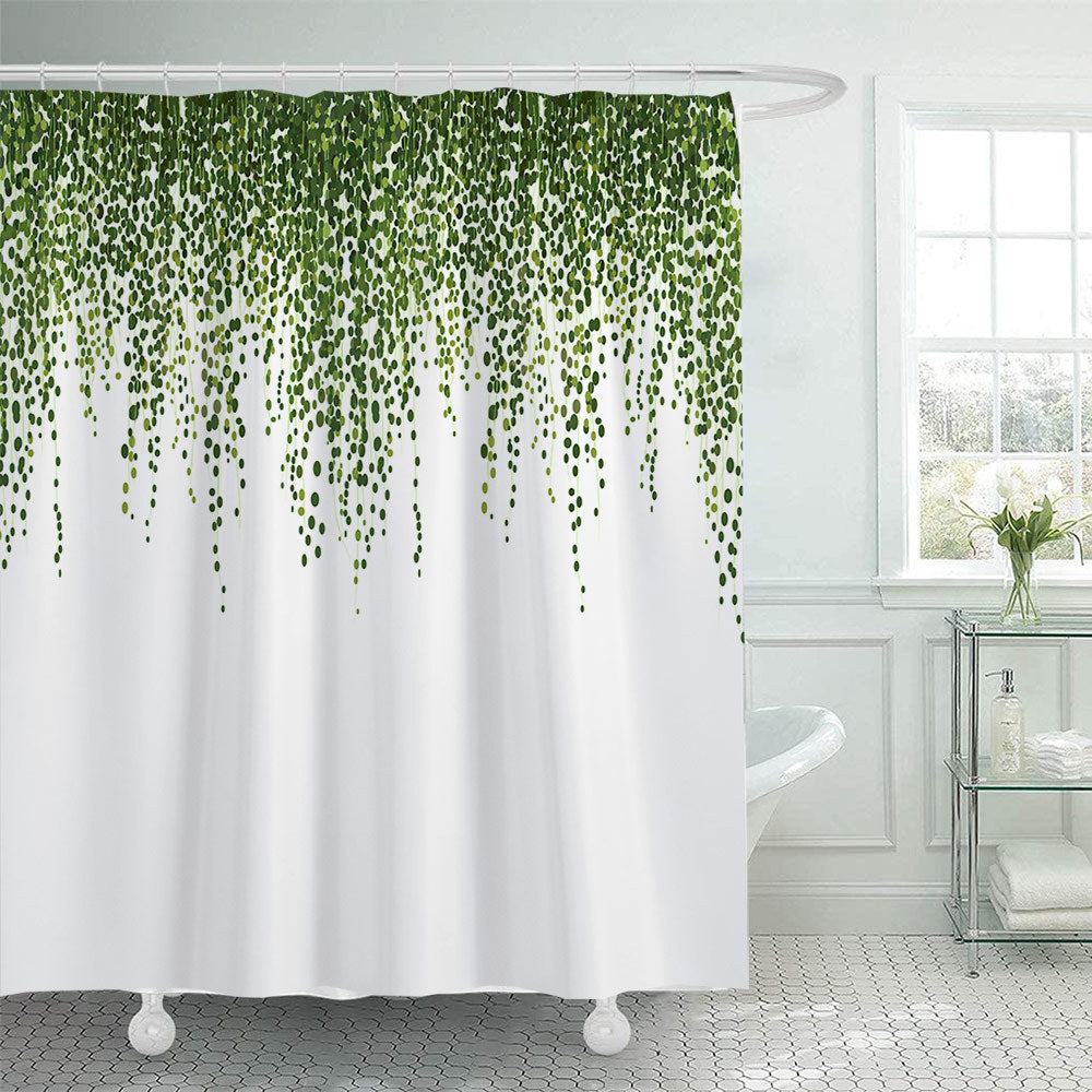 Botanical Leaf Print Shower Curtain Bowlift