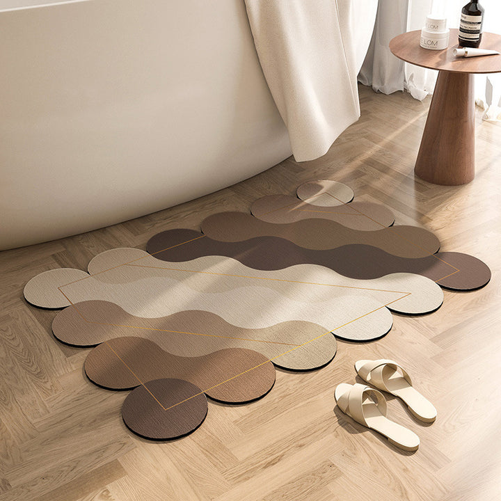 Abstract Shaped Bath Mat Bowlift