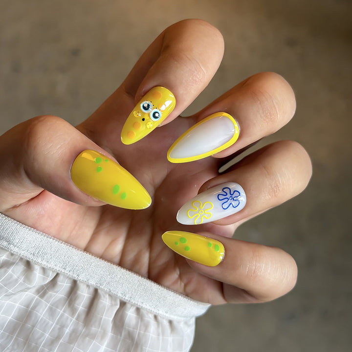 Whimsical Cartoon Press-On Nail Set Bowlift