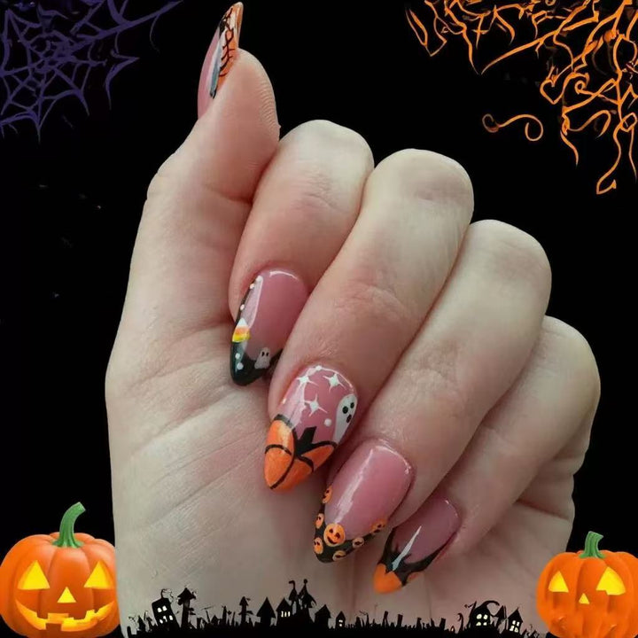 Nail art set with creative Halloween designs Bowlift